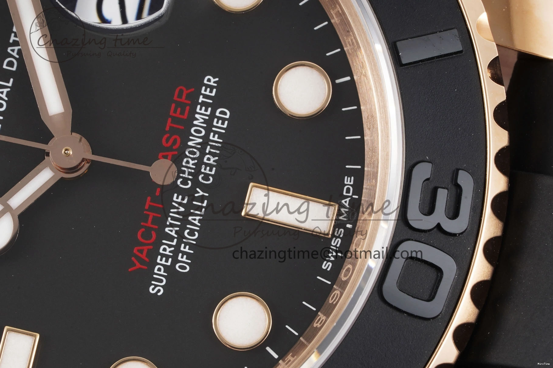 MiroTime 0508 Yacht-Master 116655 VSF 1:1 Best Edition Black Ceramic Bezel on Oysterflex Rubber Strap VS Practical 2096